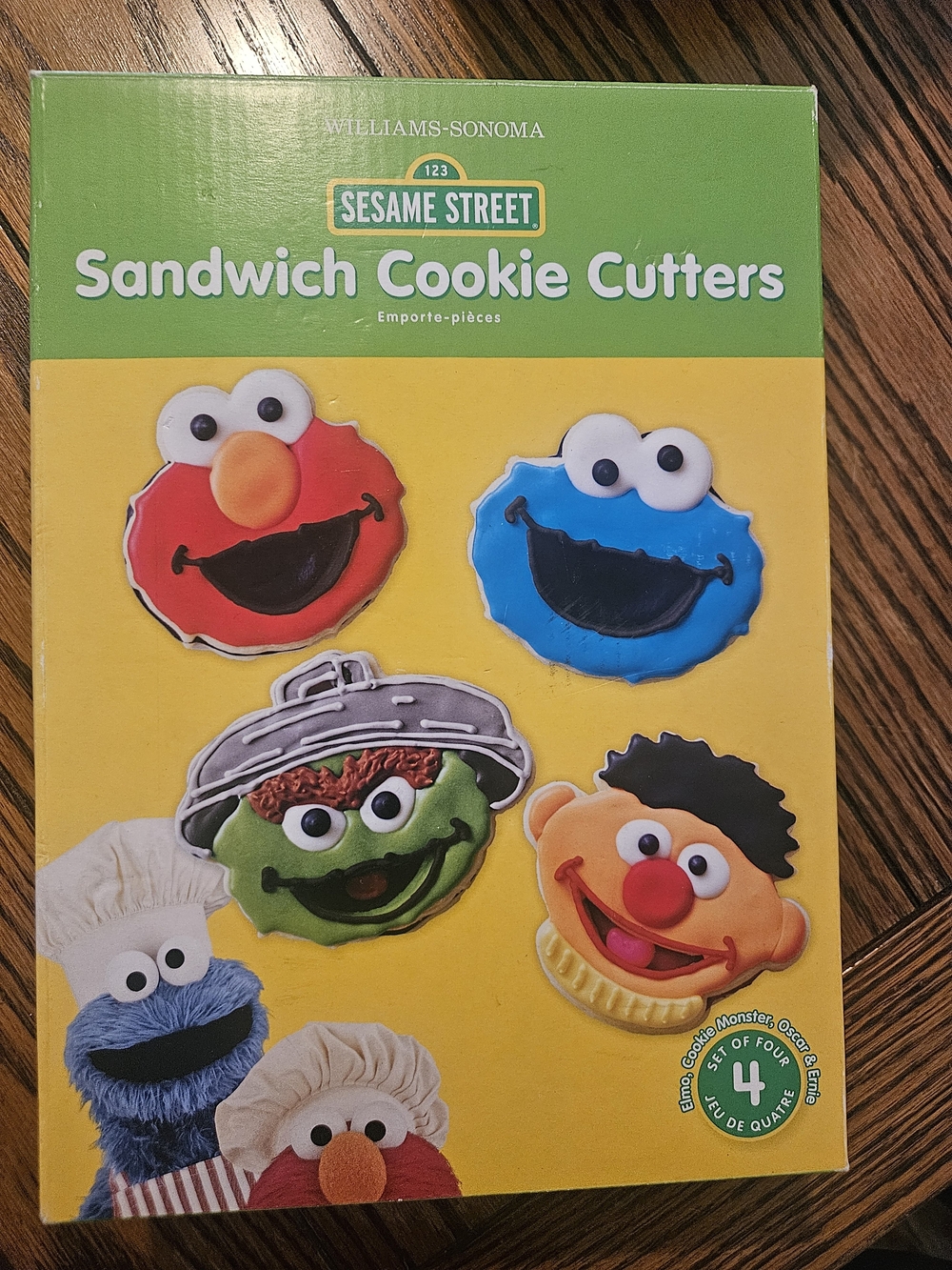 Williams Sonoma Sesame Street Cookie Cutters - Red, Blue, Green, Orange, Yellow